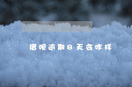 借呗逾期8天会咋样 借呗逾期8天会咋样