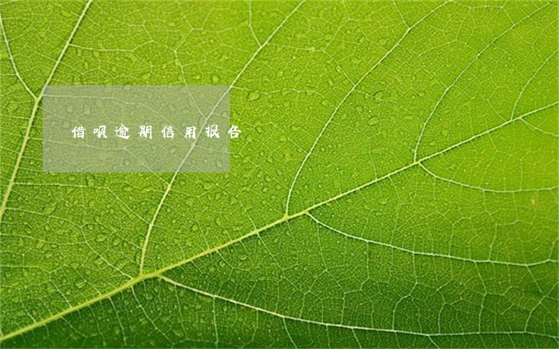 借呗逾期信用报告 借呗逾期信用报告