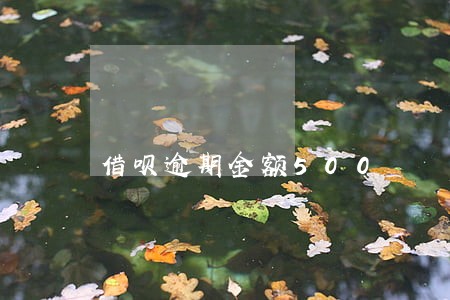 借呗逾期金额500 借呗逾期金额500