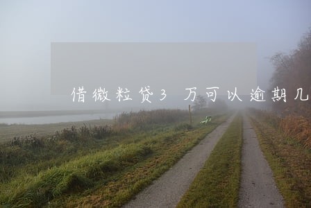 借微粒贷3万可以逾期几个月 借微粒贷3万可以逾期几个月