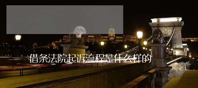 借条法院起诉流程是什么样的