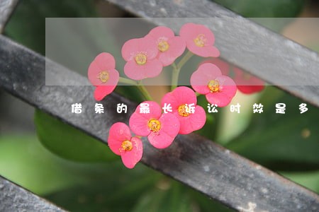 借条的最长诉讼时效是多久 借条的最长诉讼时效是多久