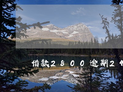 借款2800逾期24天 借款2800逾期24天