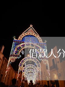 借款人分期只还本金 借款人分期只还本金