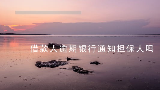 借款人逾期银行通知担保人吗 借款人逾期银行通知担保人吗