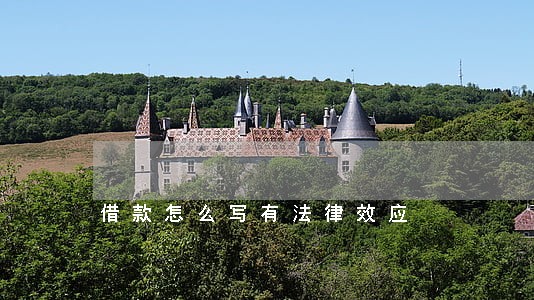 借款怎么写有法律效应 借款怎么写有法律效应