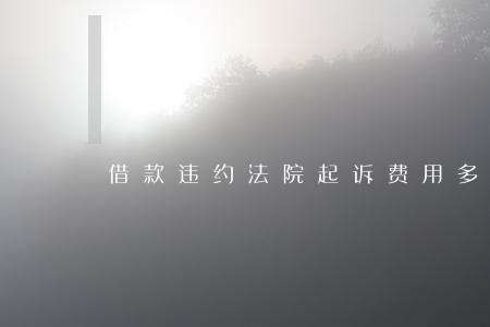 借款违约法院起诉费用多少 借款违约法院起诉费用多少