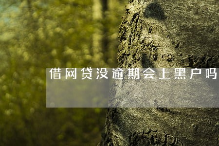 借网贷没逾期会上黑户吗 借网贷没逾期会上黑户吗