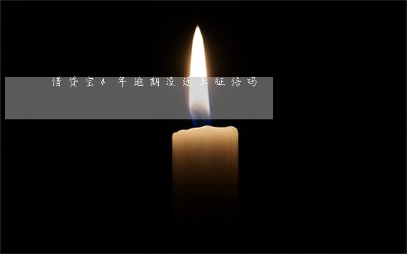 借贷宝4年逾期没还上征信吗 借贷宝4年逾期没还上征信吗