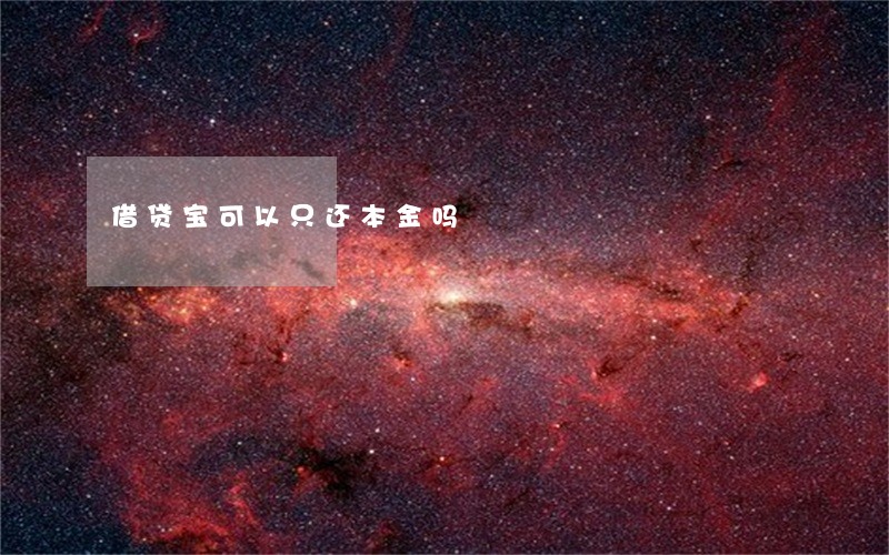 借贷宝可以只还本金吗 借贷宝可以只还本金吗
