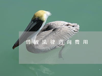 借钱法律咨询费用 借钱法律咨询费用