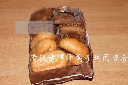 借钱请律师属于共同债务吗 借钱请律师属于共同债务吗