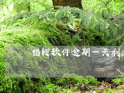借钱软件逾期一天利息300