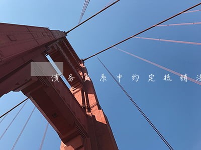 债务关系中约定抵销法律如何规定 债务关系中约定抵销法律如何规定