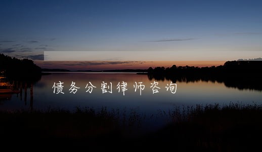 债务分割律师咨询 债务分割律师咨询
