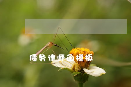 债务律师函模板 债务律师函模板