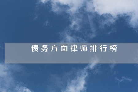 债务方面律师排行榜