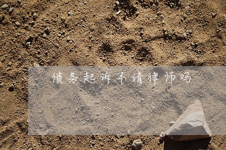 债务起诉不请律师吗
