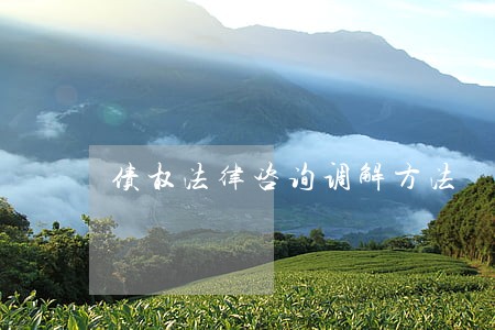 债权法律咨询调解方法 债权法律咨询调解方法