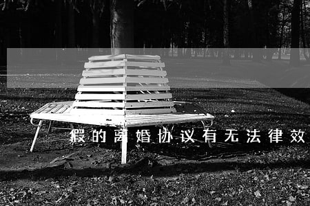 假的离婚协议有无法律效力 假的离婚协议有无法律效力