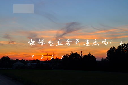 做保险业务员违法吗/2023020459221