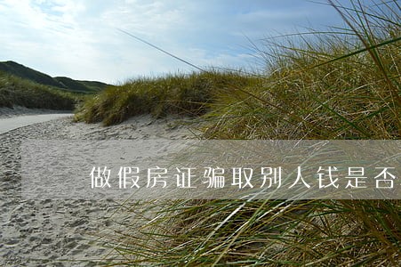 做假房证骗取别人钱是否违法 做假房证骗取别人钱是否违法
