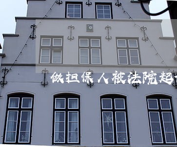 做担保人被法院起诉咋办 做担保人被法院起诉咋办
