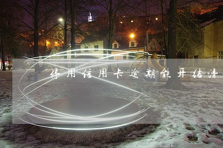 停用信用卡逾期能开结清证明吗