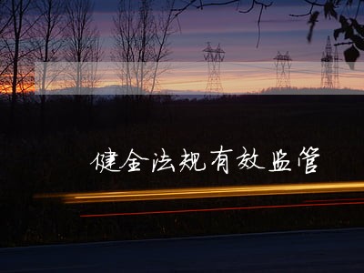 健全法规有效监管 健全法规有效监管