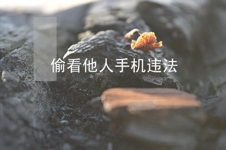 偷看他人手机违法