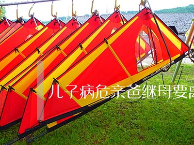 儿子病危亲爸继母要离婚 儿子病危亲爸继母要离婚