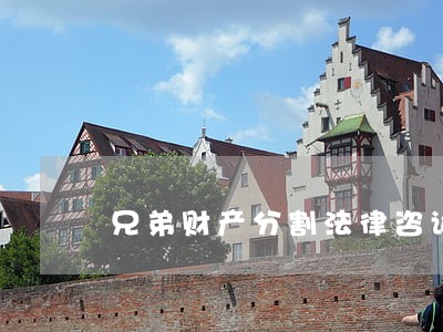 兄弟财产分割法律咨询 兄弟财产分割法律咨询