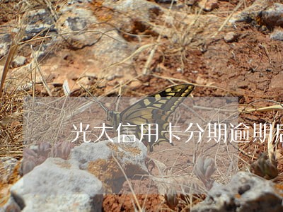 光大信用卡分期逾期后的处理 光大信用卡分期逾期后的处理