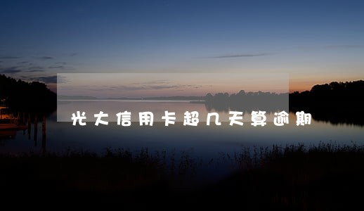 光大信用卡超几天算逾期