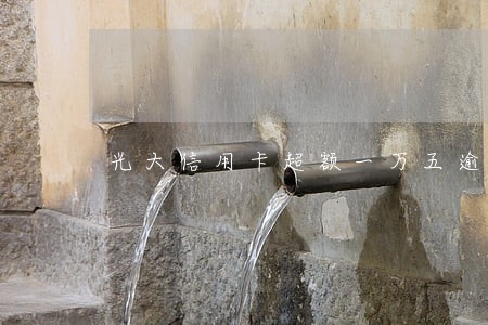 光大信用卡超额一万五逾期 光大信用卡超额一万五逾期