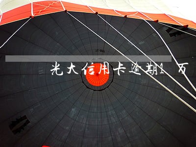 光大信用卡逾期1万