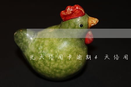 光大信用卡逾期4天信用