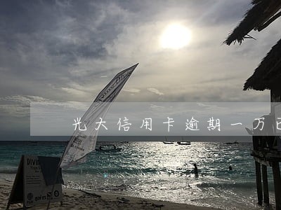光大信用卡逾期一万已经3个月 光大信用卡逾期一万已经3个月