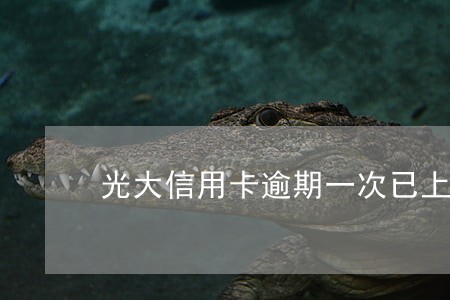 光大信用卡逾期一次已上报 光大信用卡逾期一次已上报