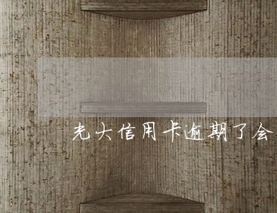 光大信用卡逾期了会有什么后果