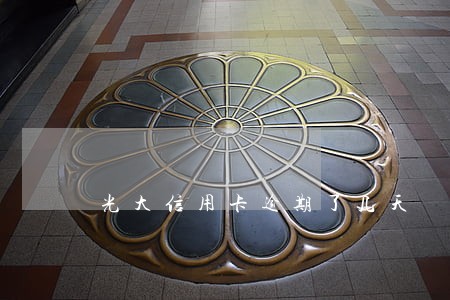 光大信用卡逾期了几天 光大信用卡逾期了几天