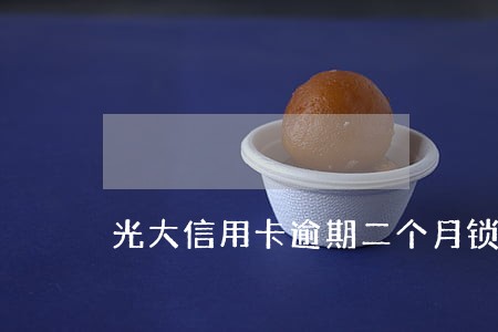 光大信用卡逾期二个月锁卡吗 光大信用卡逾期二个月锁卡吗