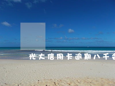 光大信用卡逾期八千会怎么样 光大信用卡逾期八千会怎么样