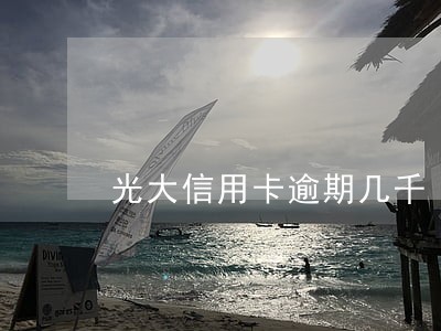 光大信用卡逾期几千 光大信用卡逾期几千