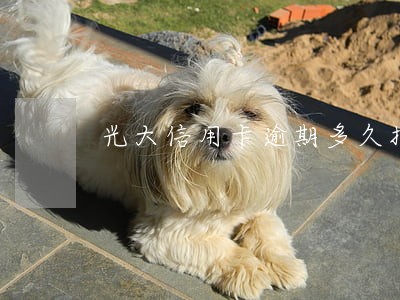 光大信用卡逾期多久报警 光大信用卡逾期多久报警