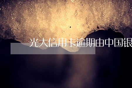 光大信用卡逾期由中国银行发信息 光大信用卡逾期由中国银行发信息