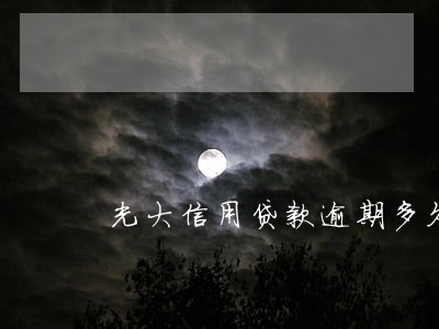 光大信用贷款逾期多久 光大信用贷款逾期多久