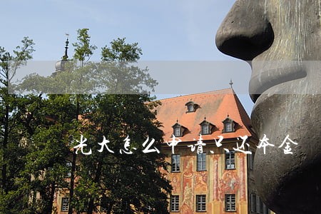 光大怎么申请只还本金 光大怎么申请只还本金
