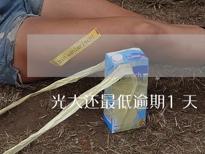 光大还最低逾期1天 光大还最低逾期1天