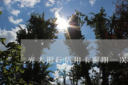 光大银行信用卡逾期一次